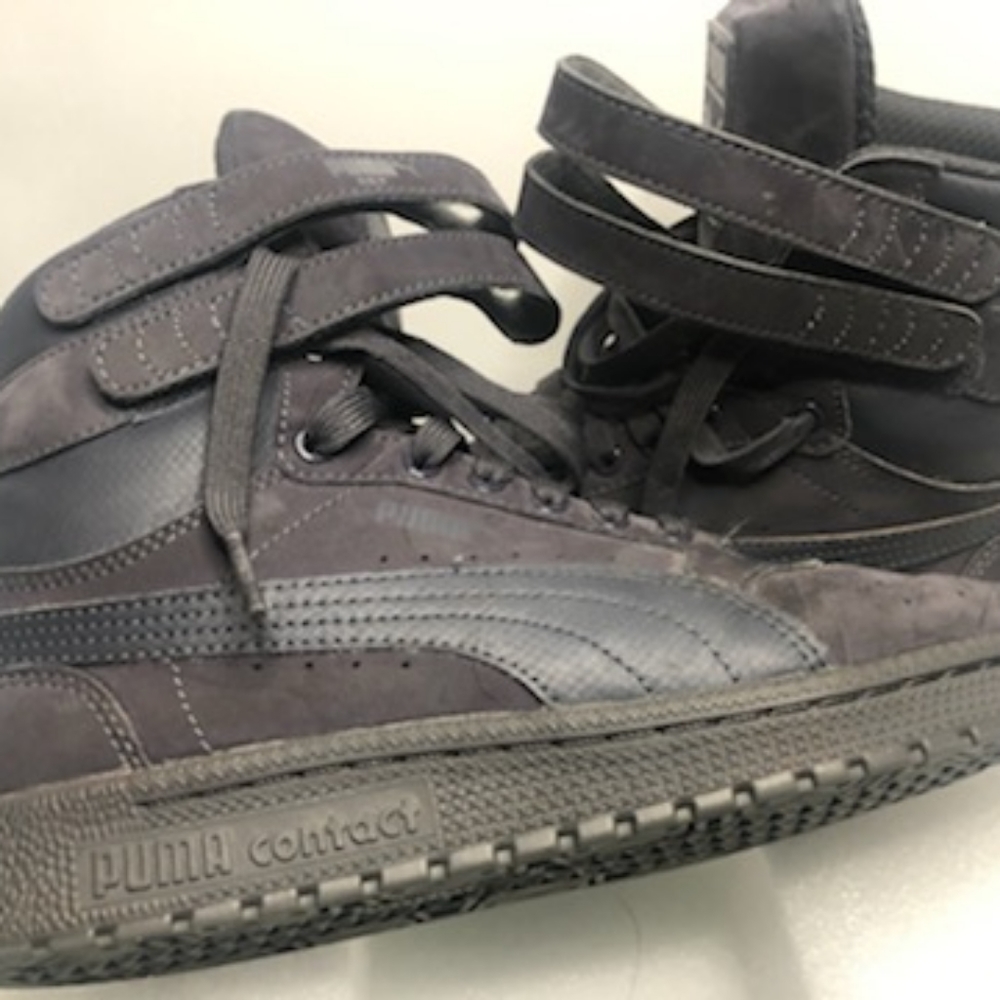 👟 Rare Puma Contact Sneakers 🧦 | Charcoal Suede • Size 7c